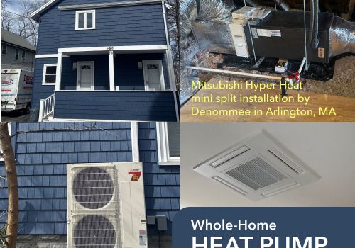 Mitsubishi Hyper Heat mini split installation by Denommee Plumbing, HVAC & Electric in Arlington