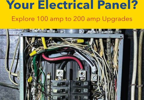 Denommee Plumbing, HVAC & Electric upgrades electrical panels from 100 to 200 amps to support EV chargers, heat pumps, and modern electrical demands.