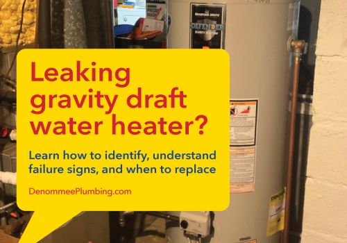 Denommee plumbers completed a clean efficient gas atmospheric draft water heater installation in Bedford, MA