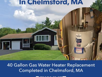 40 Gallon Gas Water Heater Replacement in Chelmsford, MA | Bradford White Installation by Denommee