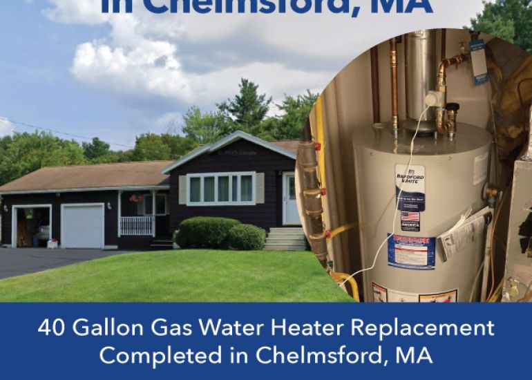 40 Gallon Gas Water Heater Replacement in Chelmsford, MA | Bradford White Installation by Denommee